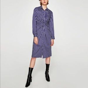 Zara twist front midi dress